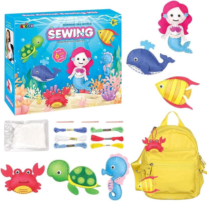 Actual product image Activity Board Hand-sewn doll kit, DIY toy, learn to sew, creative arts and crafts