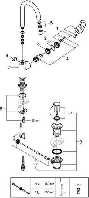Produktbild Grohe Einhand-Waschtischbatterie BAULOOP