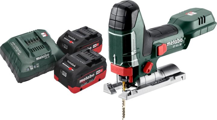 Produktbild Metabo ST 18 L 90 Akku Stichsäge 18 V 90 mm + 2x LiHD Akku 5,5 Ah + Ladegerät