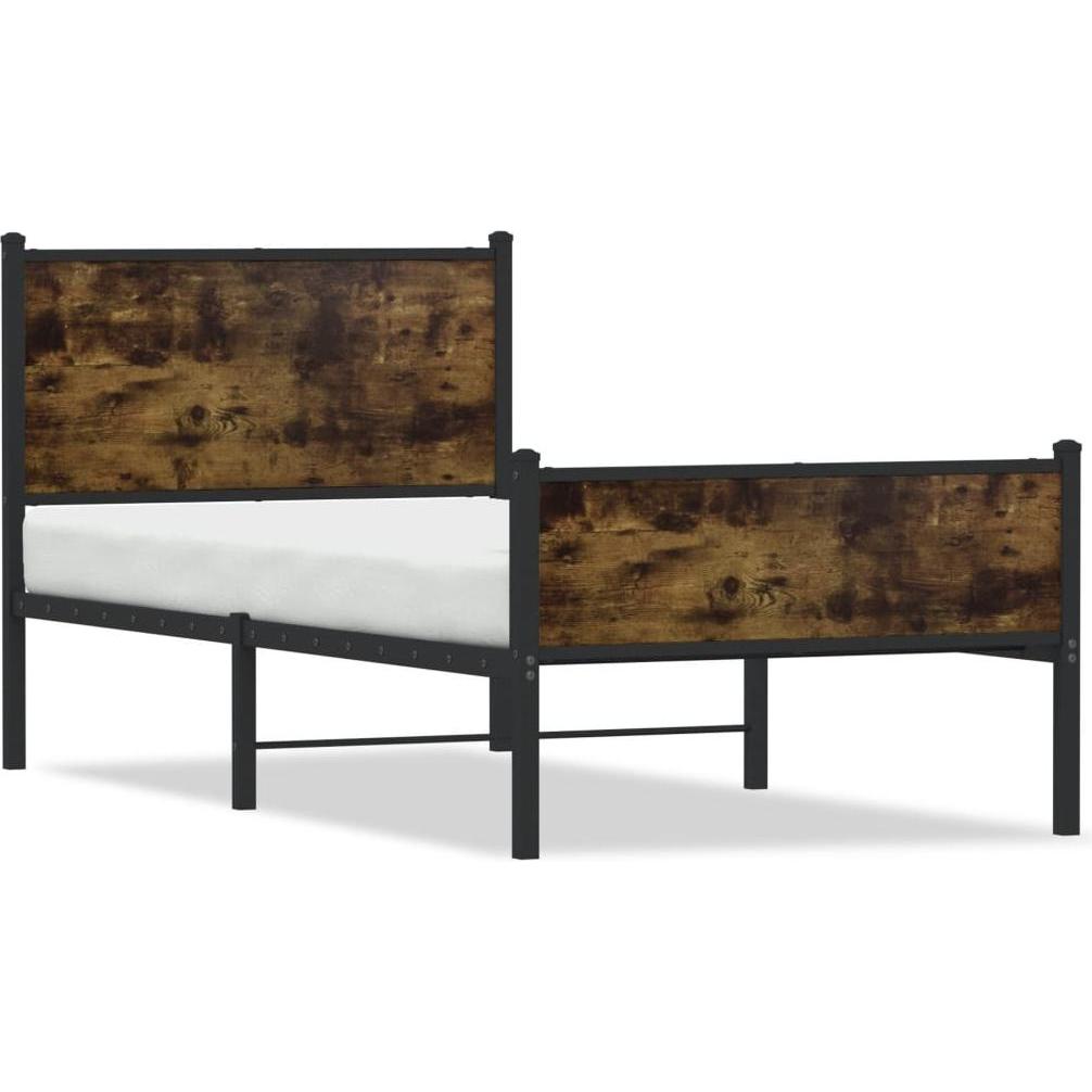 VidaXL, Bett, Bettgestell mit Kopf- und Fussteil (90 x 190 cm)