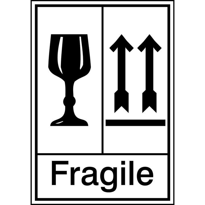 Actual product image Brady Packaging labels - Fragile (English text)
