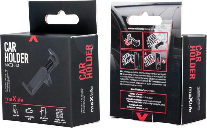 Produktbild Maxlife car holder for air vent MXCH-10 black