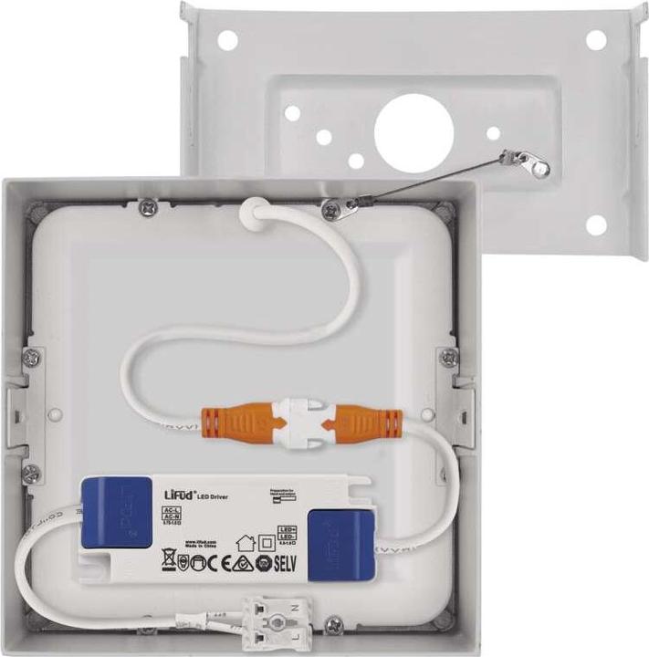 Actual product image Emos Surface-mounted LED light NEXXO, square, white, 7.6W,Neutral white (680 lm)
