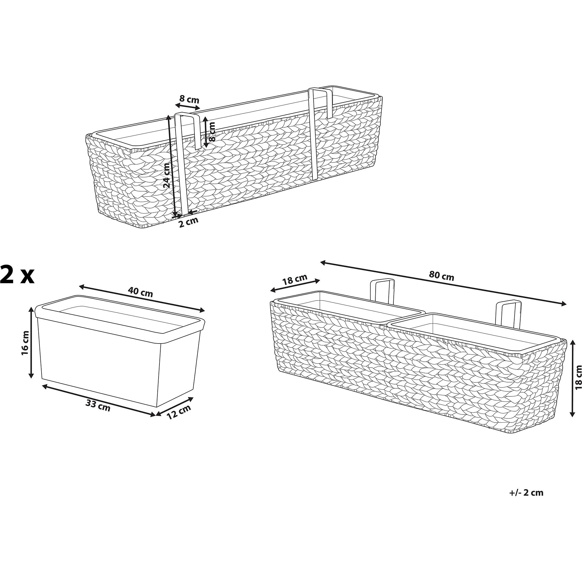 Thumbnail - Beliani, Blumentopf, Kawala (80 cm)