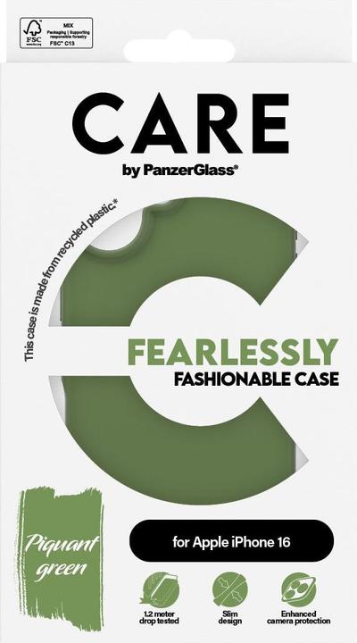 Image du produit PanzerGlass CARE Étui fashionable vert iPhone '24 6.1 (Apple iPhone 16)