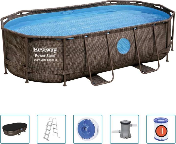 Produktbild Diverse Hardware Bestway Power Steel Swimmingpool-Set 427x250x100 cm (427 x 250 x 100 cm)