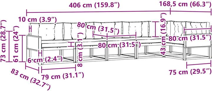 Produktbild vidaXL Outdoor-Sofa