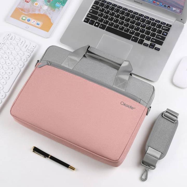 Actual product image Okade MacBook / Laptop bag, 15.6 inch, T66, Pink (15.60")