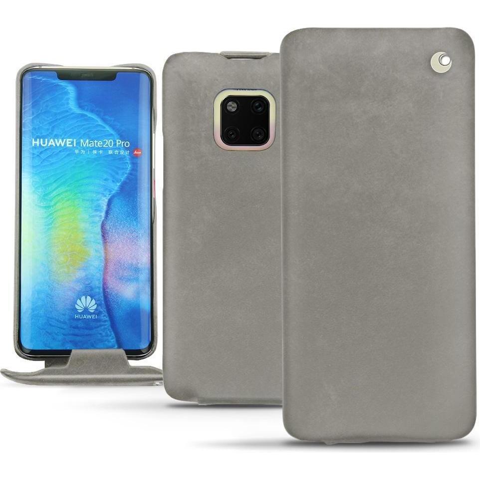 Noreve Lederschutzhülle vertikal (Huawei Mate 20 Pro), Smartphone Hülle, Grau