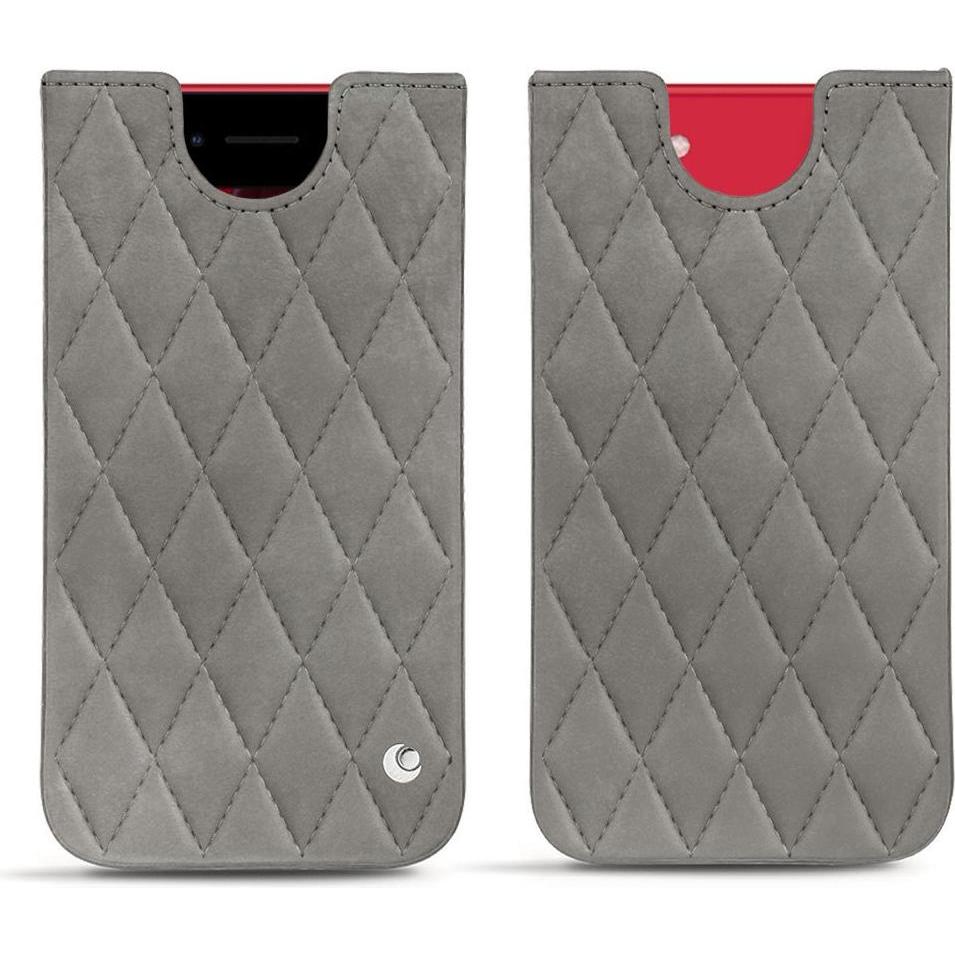 Noreve Lederschutzhülle (Apple iPhone SE (2nd Gen), Apple iPhone SE (3rd Gen)), Smartphone Hülle, Grau