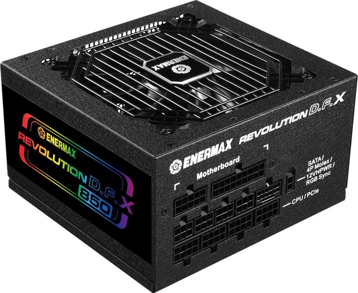 Enermax Revolution D.F. X ARGB ATX3.0 PCI-e 5.0 PC Power Supply 850W 80Plus Gold Full Modular 2X 12VHPWR (850 W)