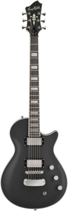Actual product image Hagstrom Electric Guitar, Ultra Max, Black Satin (Electric guitar, Maple, Mahogany)