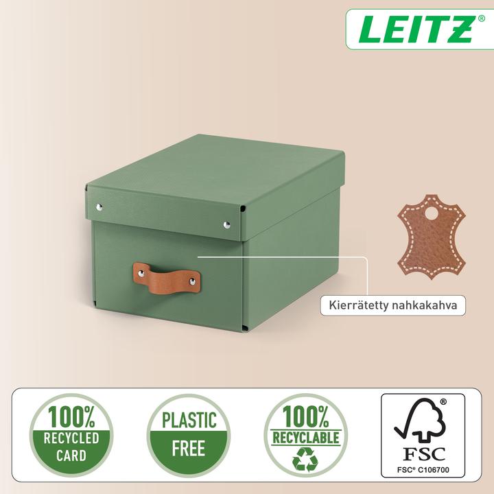 Produktbild Leitz Archivbox Puro Recyclingkarton Klein mit Deckel (A5)