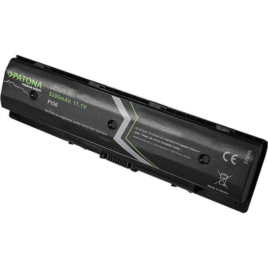 Patona Batteria Premium (6 cubicoli, 5200 mAh), Batteria per notebook, Nero, Verde