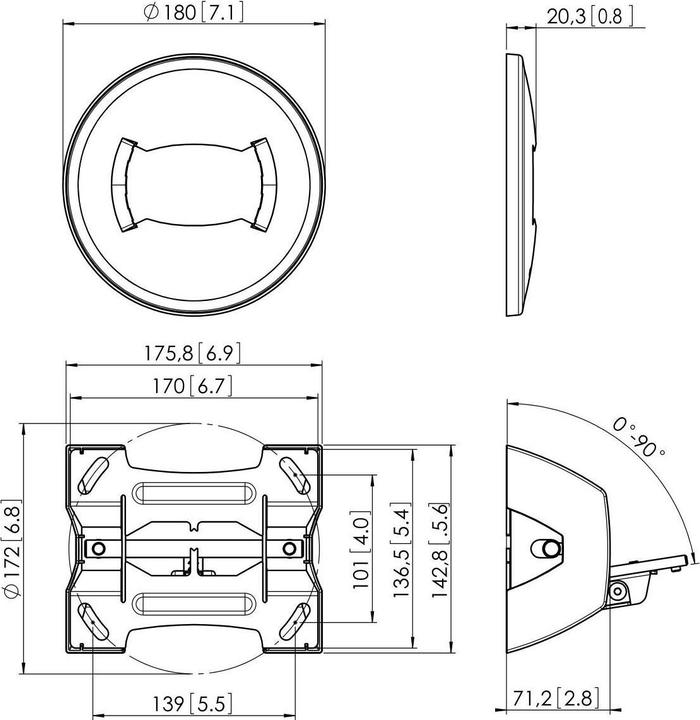 Produktbild Vogels Professional PUC 1070 - Montagekomponente (Deckenplatte)