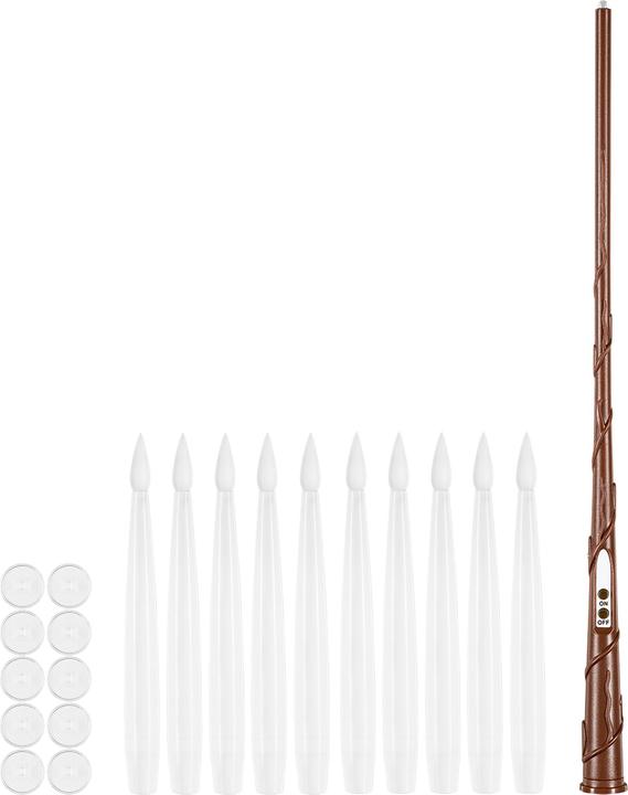 Produktbild Idena Schwebende LED Kerzen warmweiss Zauberstab Fernbedienung elfenbein 10 Stück batteriebetrieben (10 x)