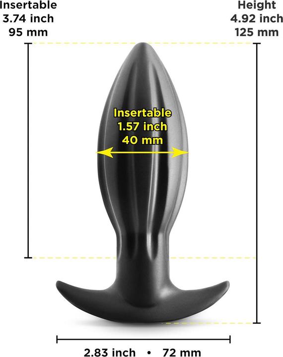 Actual product image NS Novelties Renegade Bomba Black Small