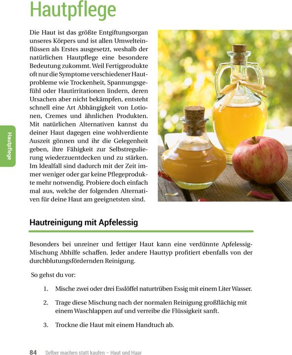 Produktbild Selber machen statt kaufen - Haut und Haar (Deutsch, smarticular Verlag, 2018)