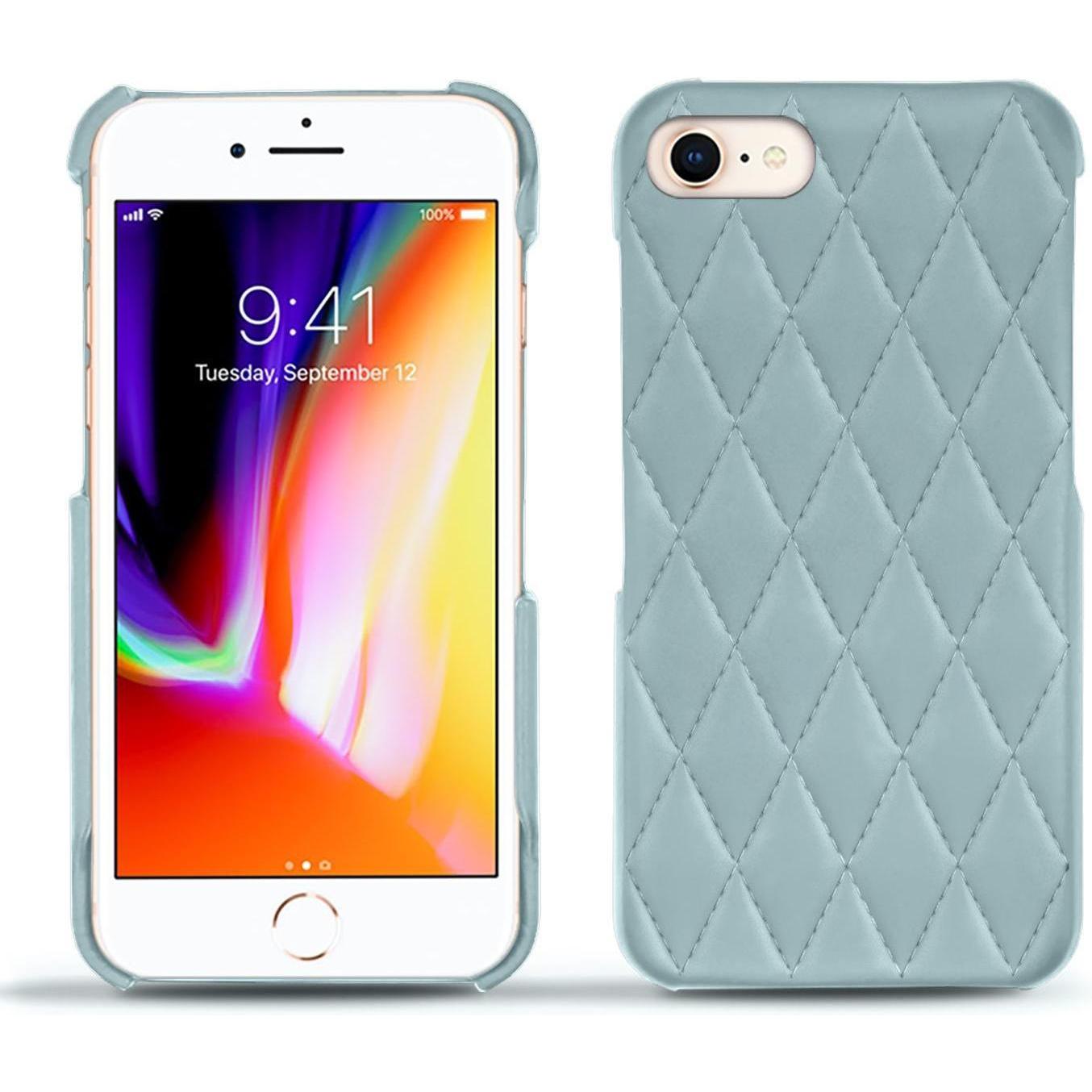 Noreve Lederschutzhülle (Apple iPhone 8), Smartphone Hülle, Blau