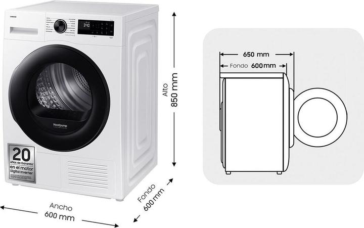 Actual product image Samsung DV90DG52A0AE (9 kg, Changeable)