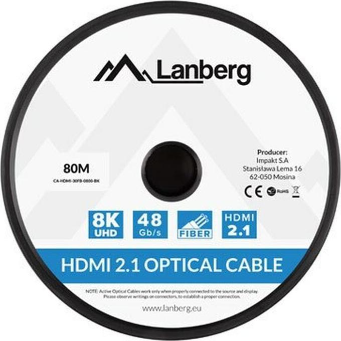Immagine prodotto Lanberg Cavo HDMI v2.1 M/M 80m ottico (80 m)