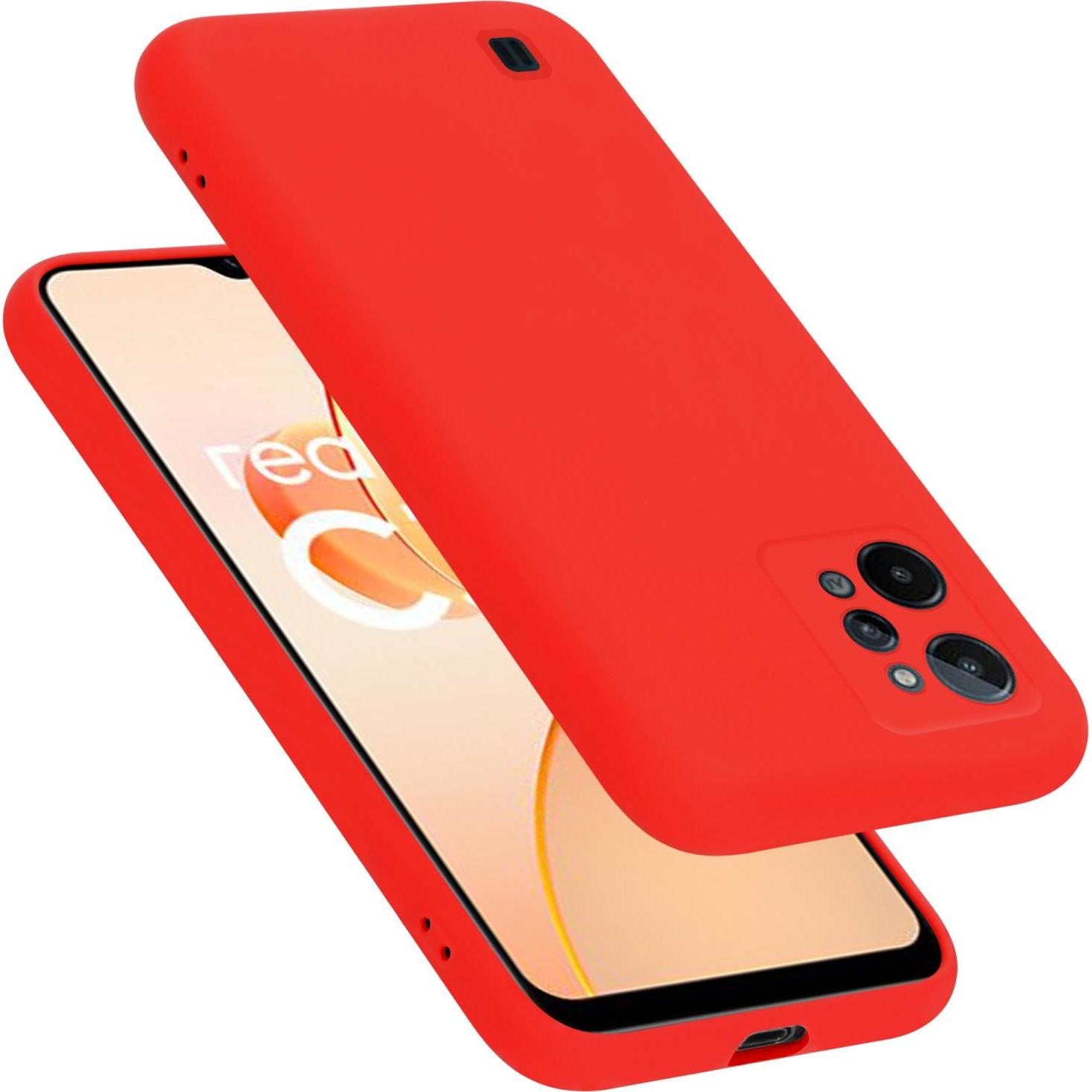 Thumbnail - Cadorabo TPU Liquid Silicone Case Hülle für Realme C31 (Realme C31), Smartphone Hülle, Rot