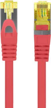 Produktbild Lanberg Patchcord Kat.6a S/Ftp Lszh Cu 0.25m Czerwony Fluke Passed (CAT6a, 0.25 m)