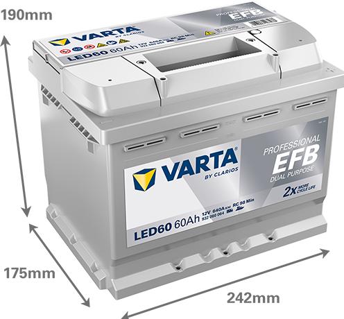 Produktbild Varta DP EFB 60AH (12 V, 60 Ah)