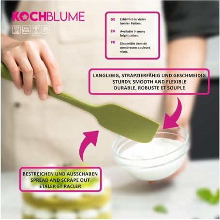 Actual product image Kochblume Design dough scraper L 30 cm pink