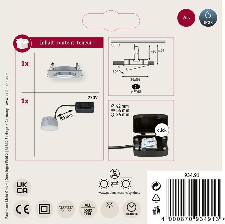 Produktbild Paulmann Einbauleuchte Nova Set (460 lm)
