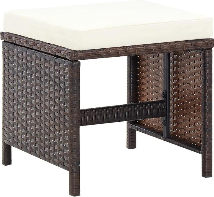 Produktbild vidaXL Gartenstuhl und Hocker