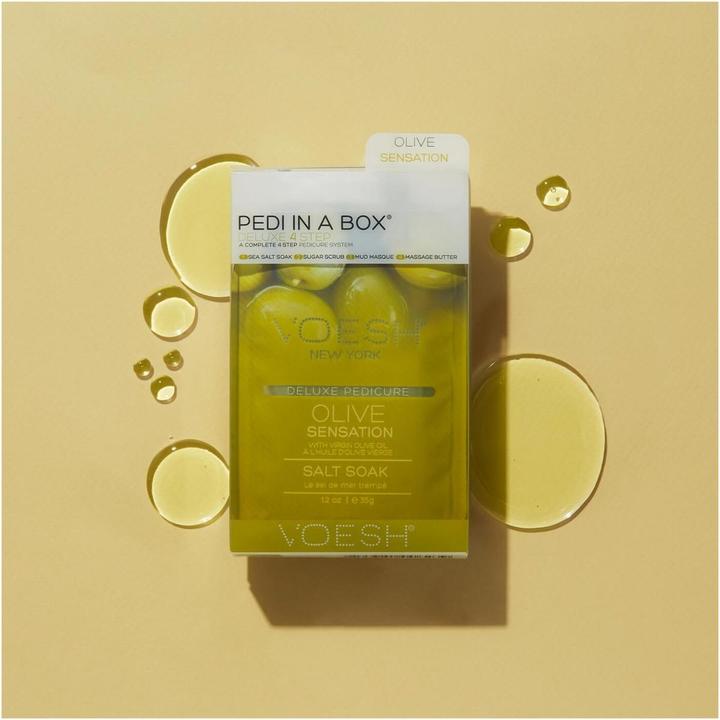 Image du produit Voesh Pedi Olive Sensation (Crème et gel pour les pieds, Bain de pieds, Masque de pied)