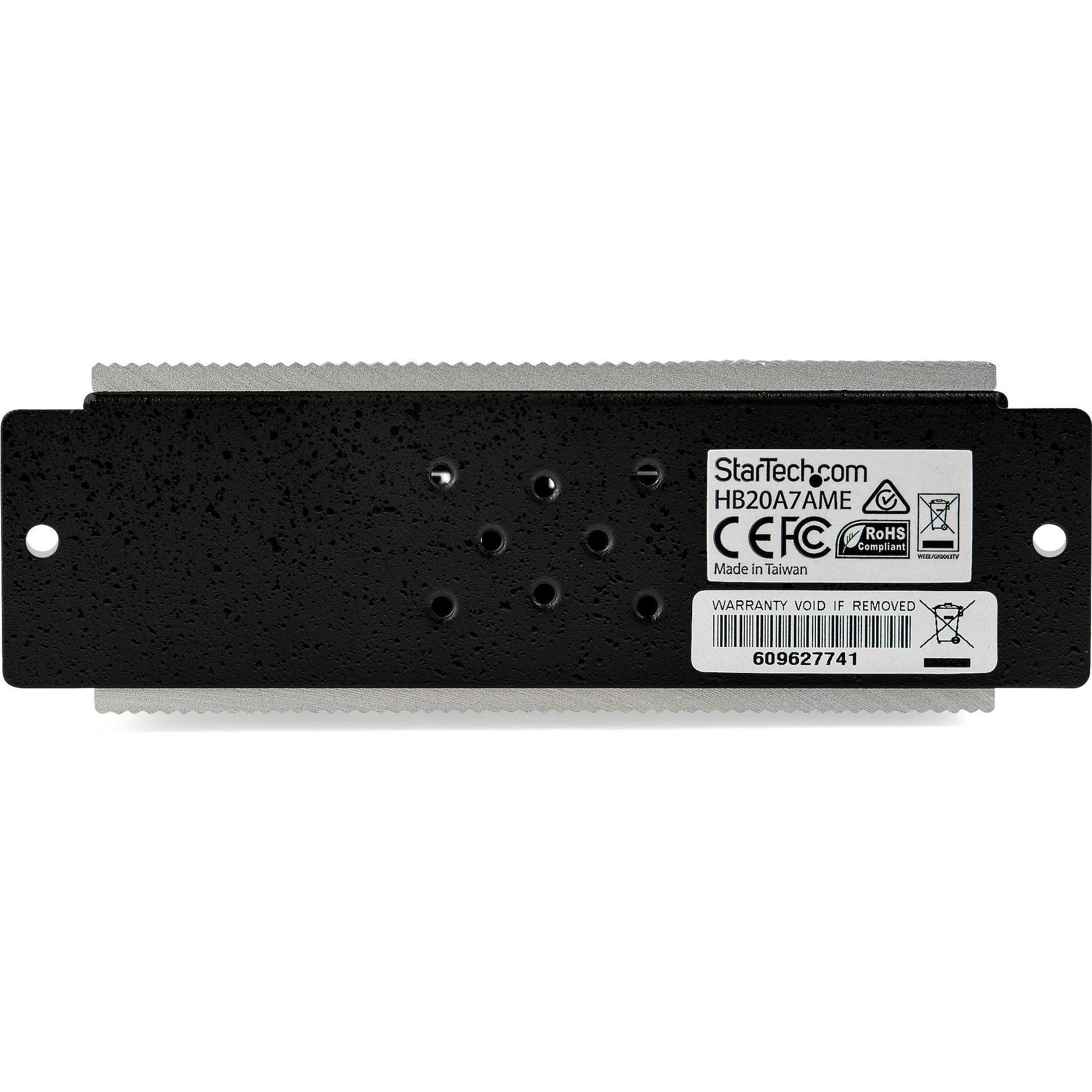 Thumbnail - StarTech 7-Port Industrial USB Hub - USB 2.0 - 15 (USB-B, 7 Ports), Dockingstation + USB Hub, Schwarz