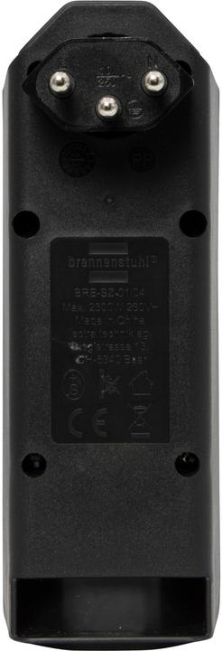 Produktbild Brennenstuhl cleverLINE Abzweigstecker 3+1 fach schwarz, drehbar bis 300° (ohne Aufhänger) *CH* (Typ 13, 4 x)