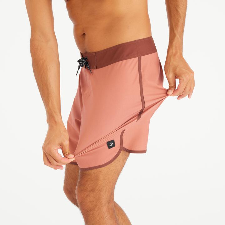 Produktbild Olaian Men’s Boardshorts Surf 500 18" Long - Sober Bordeaux Sepia Brown (48)