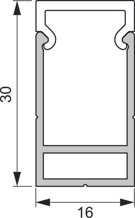 Actual product image L&S LED flush-mounting/ surface-mounting profiles WTU 5 with light screen