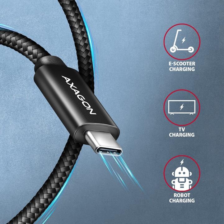 Actual product image Axagon USB C - USB C (3 m, USB 2.0, 240 W)