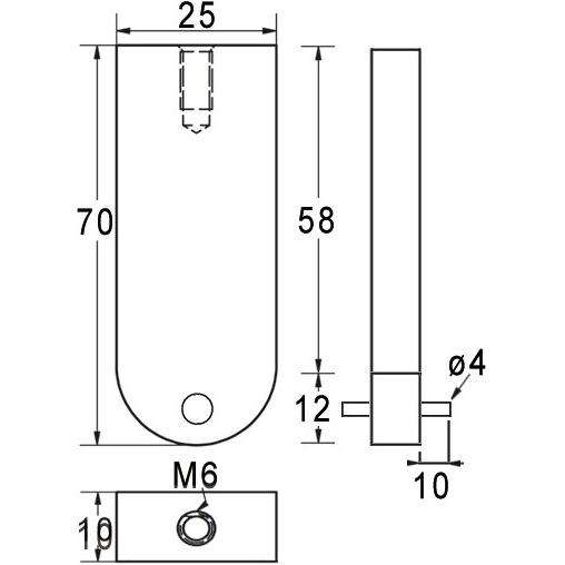 Thumbnail - Werkstarck, Möbelausstattung, Schrankrohr-Mittellager (1 Stk.)