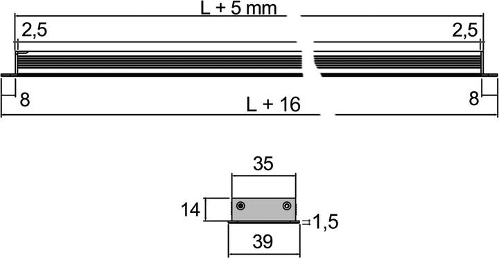 Produktbild L&S LED Einbauprofile Venice ohne Lichtblende