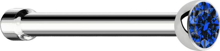 Immagine prodotto Star Piercing Borchia da naso dritta in argento con cristallo blu scuro (senza ottone, Acciaio chirurgico 316L)