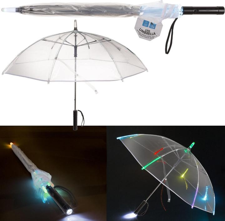 Produktbild Out of the blue 2er-Set LED Regenschirm, transparent, 10 Farbwechsel LED