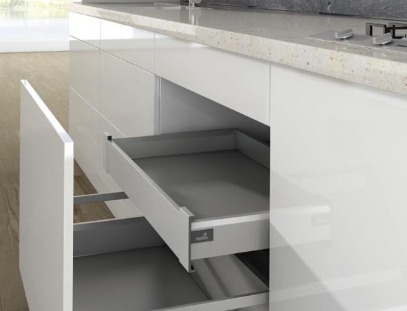 Produktbild Hettich Komplett-Schubkasten-Sets ArciTech, silber