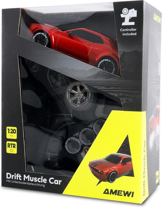 Actual product image Amewi Drift Muscle Car 4WD 1:20 RTR Rot, Altersempfehlung (RTF Ready-To-Fly)