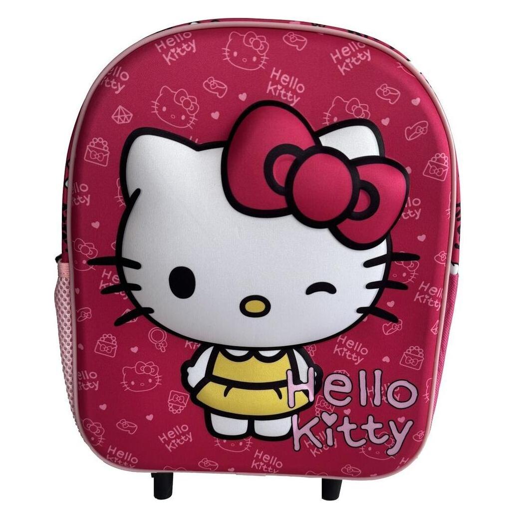 Manenti, Kleutertas, Hello Kitty My Style 3D Trolley 32cm, Rood
