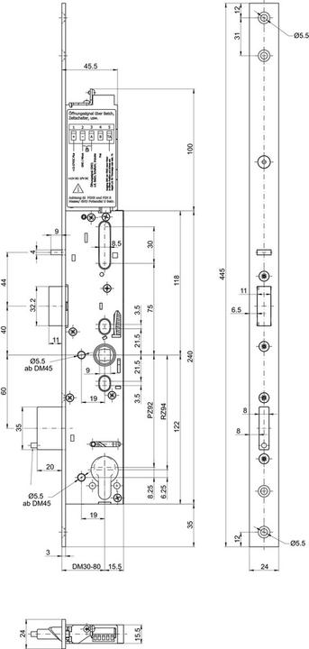 Actual product image MSL Motorized mortise lock sFlipLock drive 15544 PE-SV-ZF