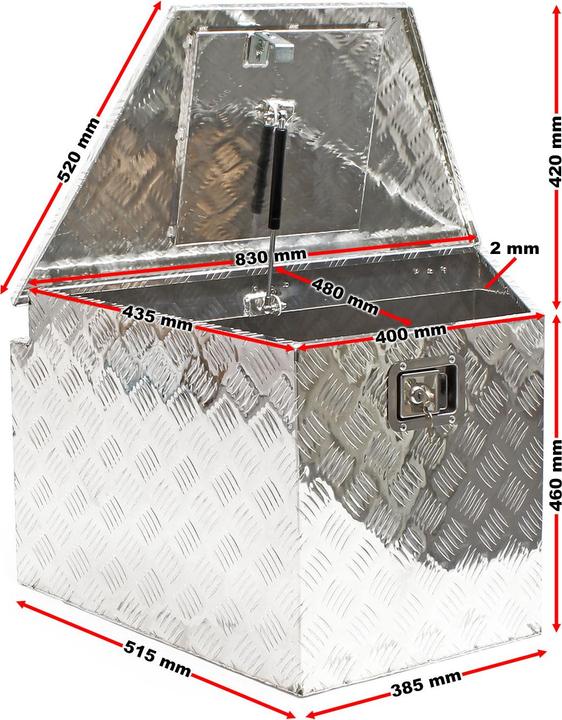 Actual product image Wiltec Aluminium box (83 x 48 x 46 cm)
