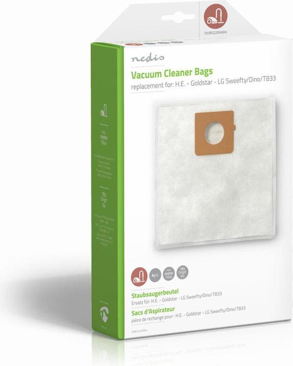 Actual product image Nedis UBG220VAR5 Vacuum Cleaner Bag (4x)