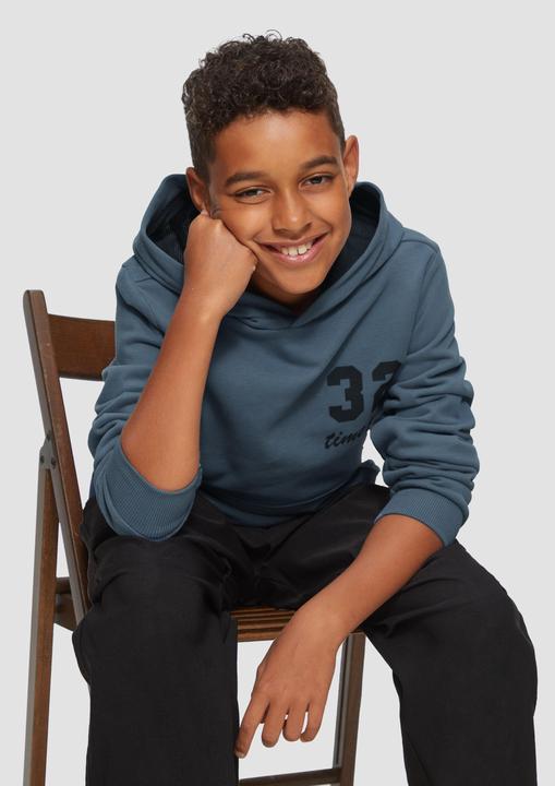 Produktbild s.Oliver Sweatshirt Kapuzen-Sweatshirt mit Mesh-Futter (S)