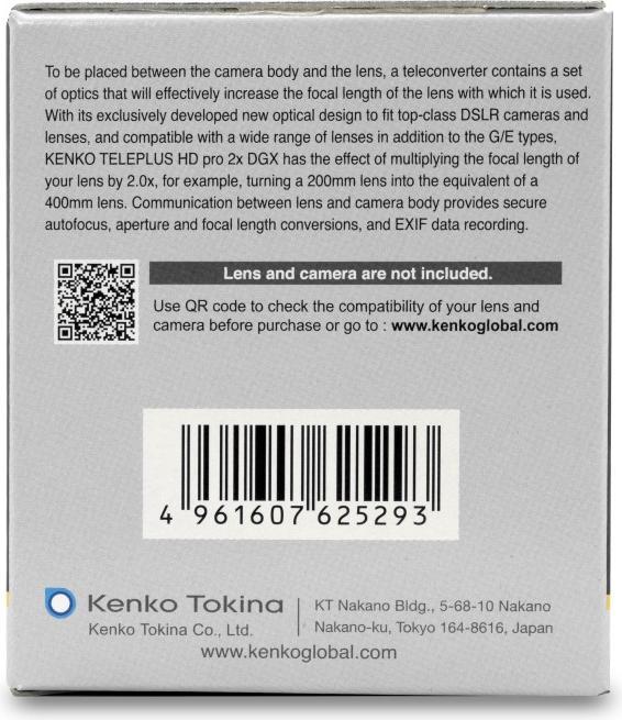 Produktbild Kenko Teleplus HDpro 2,0x N-F DGX (Telekonverter, Nikon F)