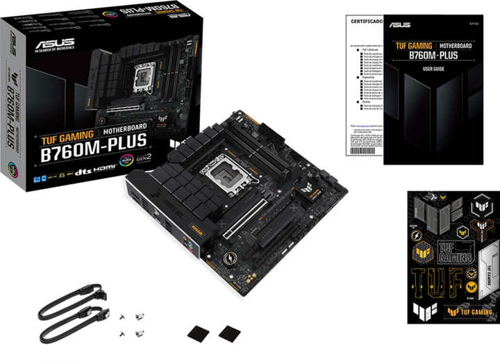 Image du produit ASUS MB TUF GAMING B760M-PLUS (Intel,1700,DDR5,mATX) (LGA 1700, Intel B760, mATX)